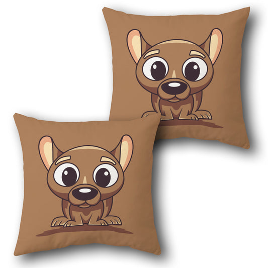 Big-Eyed Pup     Design Cushion Single (Front & Back)