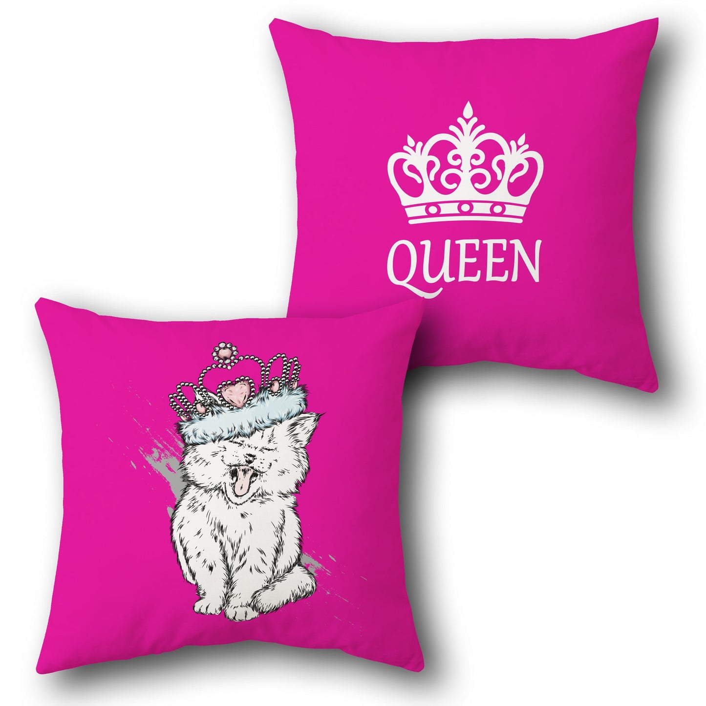 Royal Kitty "Queen"    Design Cushion Single (Front & Back)