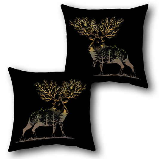 Mystical Forest Deer     Design Cushion Single (Front & Back)