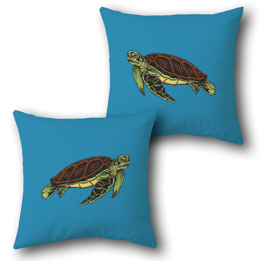 Sea Turtle Minimalist     Design Cushion Single (Front & Back)