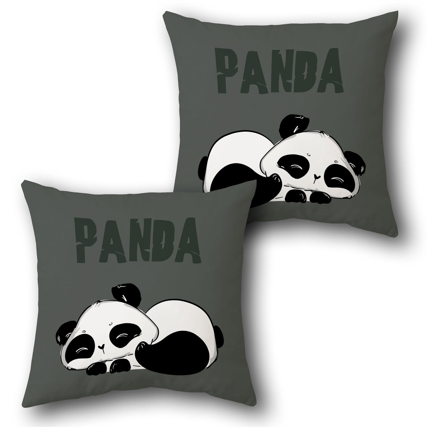 Sleepy Panda    Design Cushion Single (Front & Back)