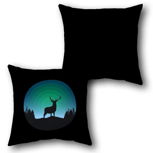 Aurora Deer    Design Cushion Single (Front & Back)