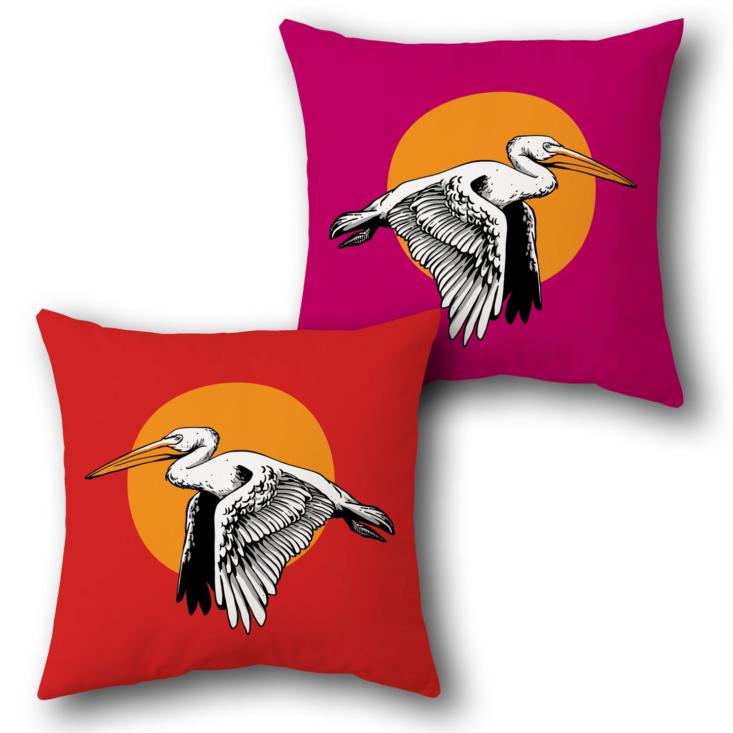 Flying Pelican    Design Cushion Single (Front & Back)