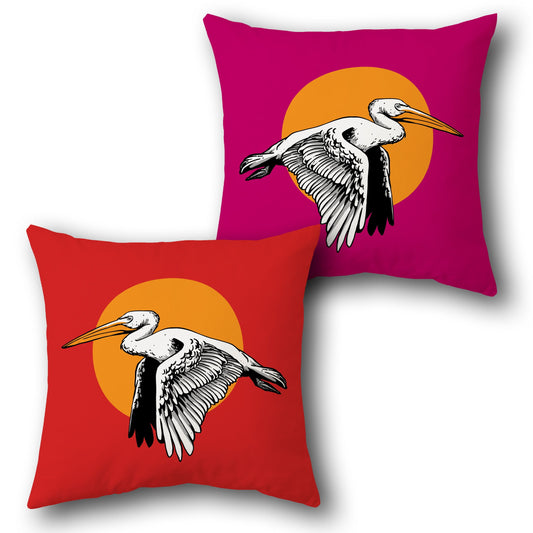 Flying Pelican    Design Cushion Single (Front & Back)
