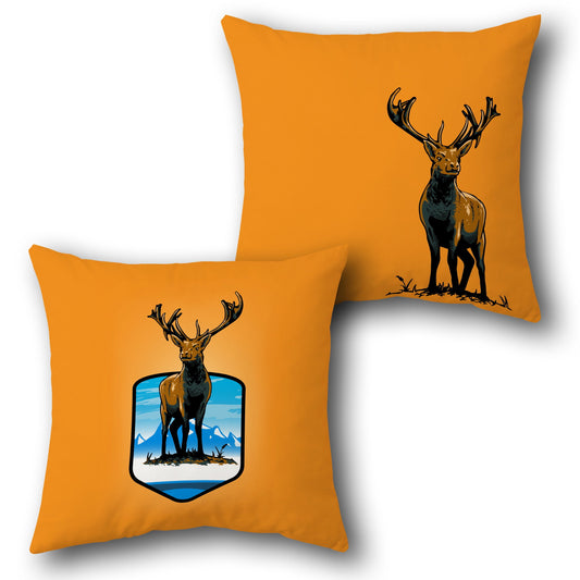 Majestic Elk     Design Cushion Single (Front & Back)