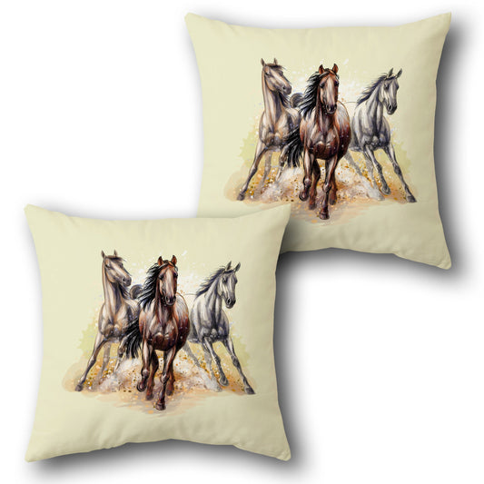Galloping Stallions    Design Cushion Single (Front & Back)