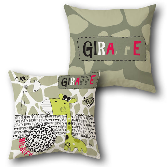 Giraffe Wild    Design Cushion Single (Front & Back)