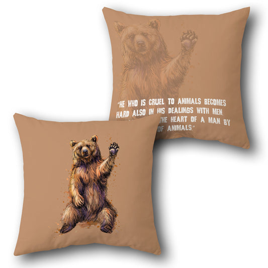 Compassionate Bear    Design Cushion Single (Front & Back)