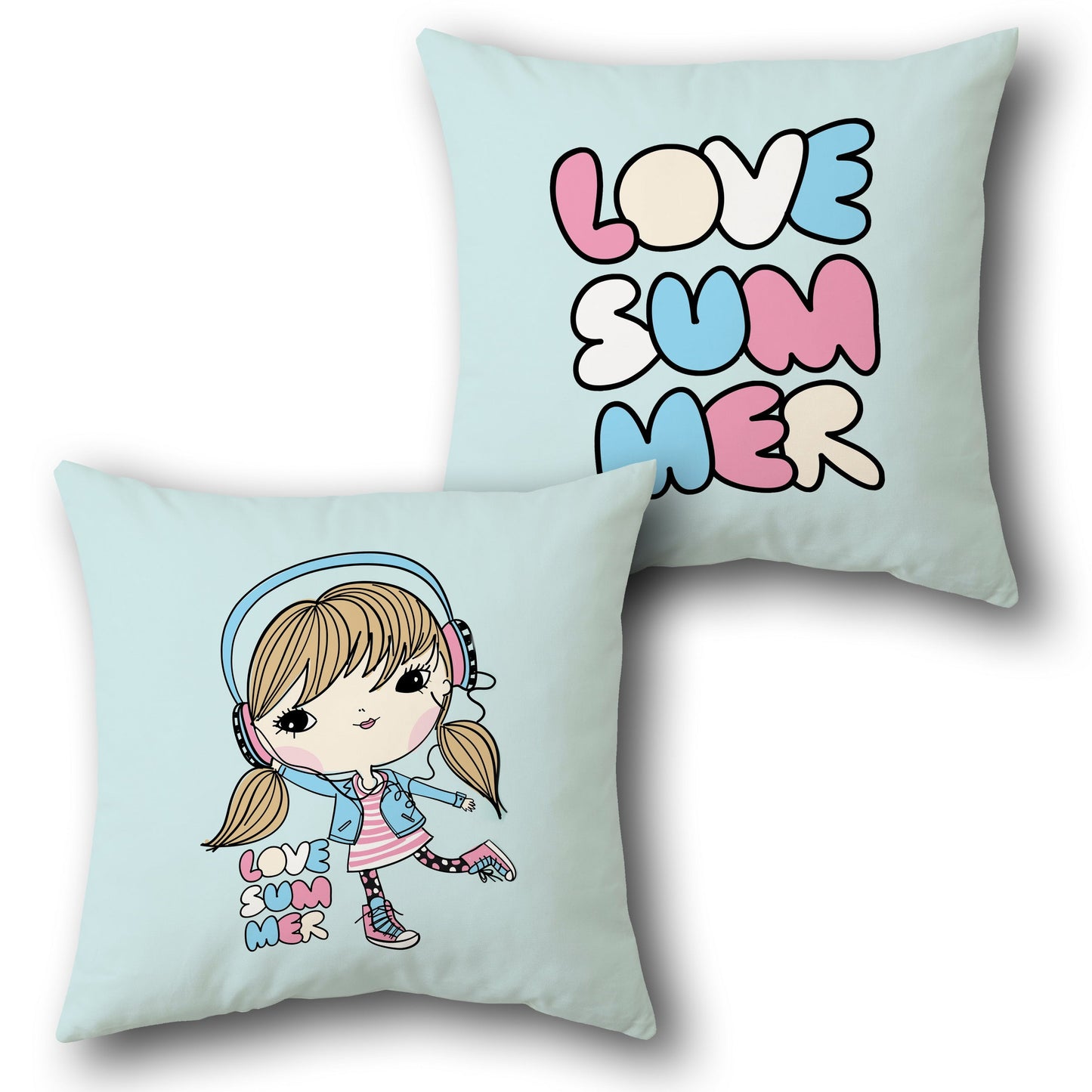 Love Summer Girl    Design Cushion Single (Front & Back)