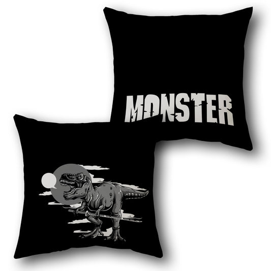 Dino Monster Moonlight     Design Cushion Single (Front & Back)