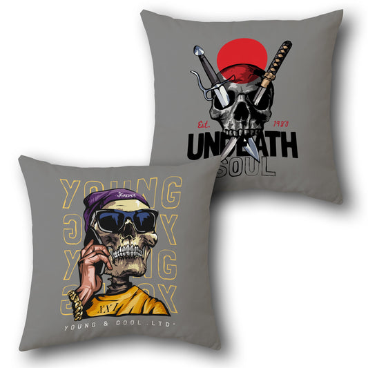 Urban Skull Style     Design Cushion Single (Front & Back)