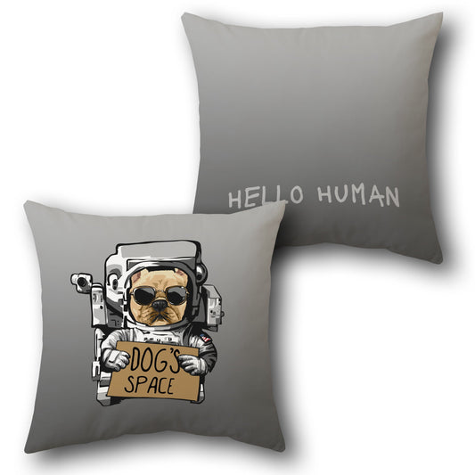 Space Dog     Design Cushion Single (Front & Back)