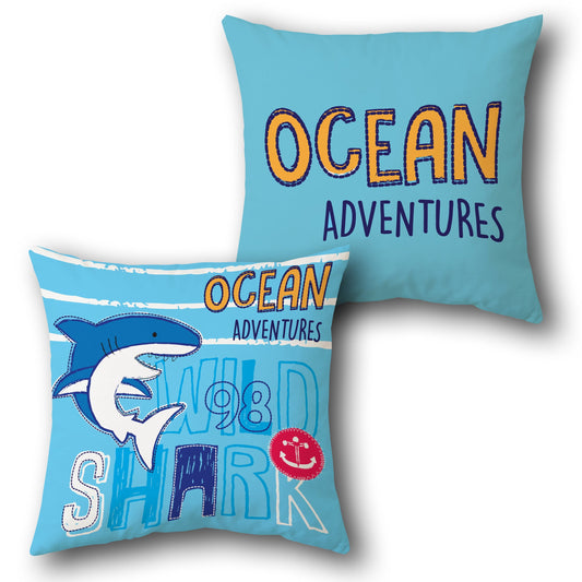 Ocean Shark    Design Cushion Single (Front & Back)
