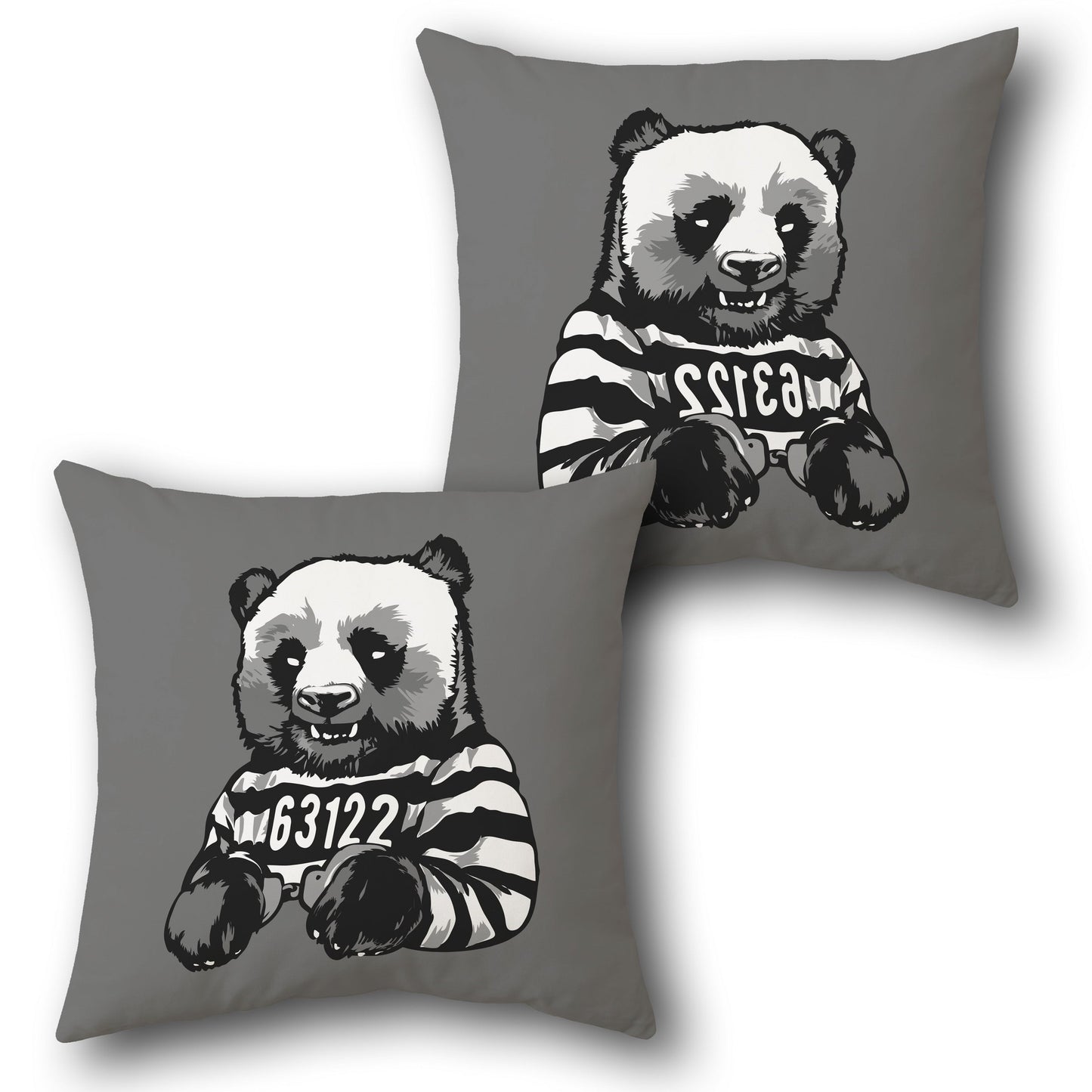Panda Mugshot     Design Cushion Single (Front & Back)