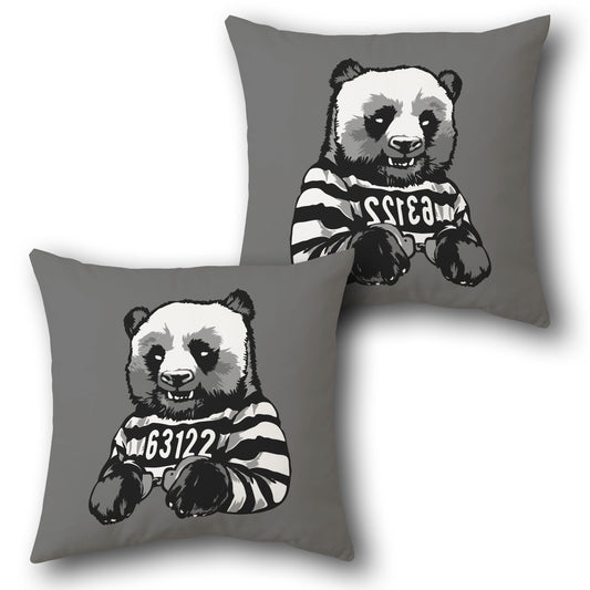 Panda Mugshot     Design Cushion Single (Front & Back)