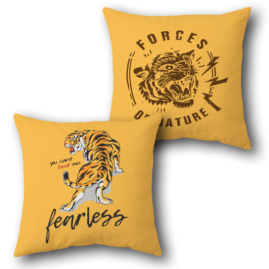 Fearless Tiger     Design Cushion Single (Front & Back)