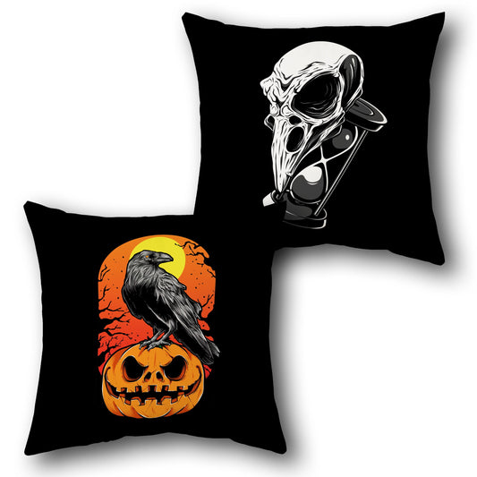 Dark Raven Halloween     Design Cushion Single (Front & Back)