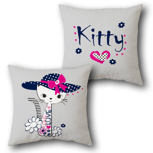 Kitty Love    Design Cushion Single (Front & Back)