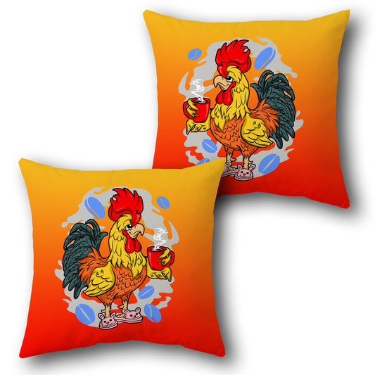 Morning Rooster Coffee     Design Cushion Single (Front & Back)