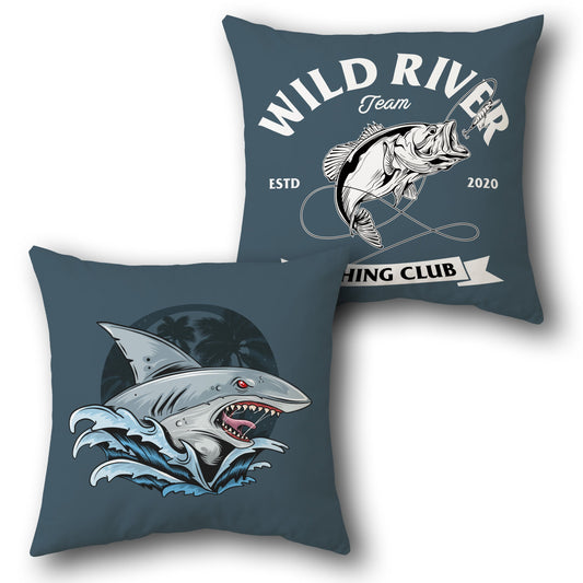 Wild River Fishing Club     Design Cushion Single (Front & Back)