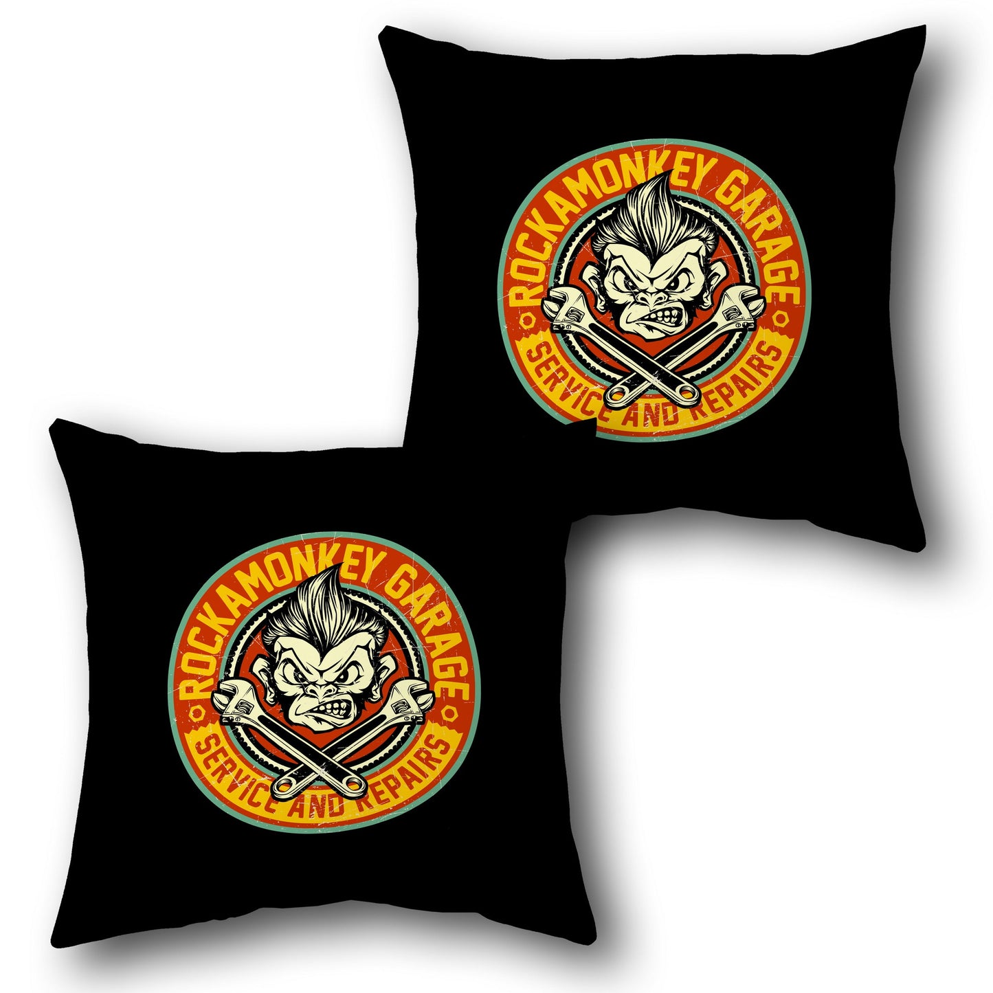 RockaMonkey Garage  Cover  – Service & Repairs Edition  Design Cushion Single (Front & Back)
