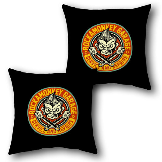 RockaMonkey Garage  Cover  – Service & Repairs Edition  Design Cushion Single (Front & Back)