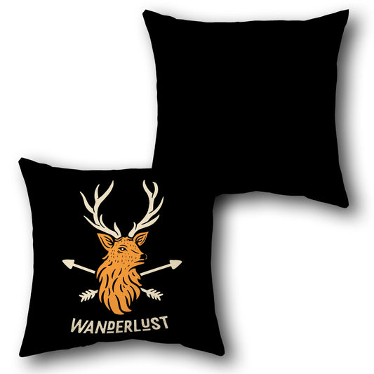 Wanderlust Wild Stag    Design Cushion Single (Front & Back)