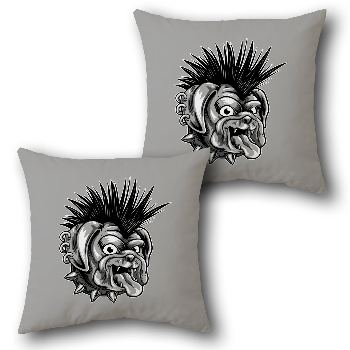 Punk Pooch Attitude    Design Cushion Single (Front & Back)