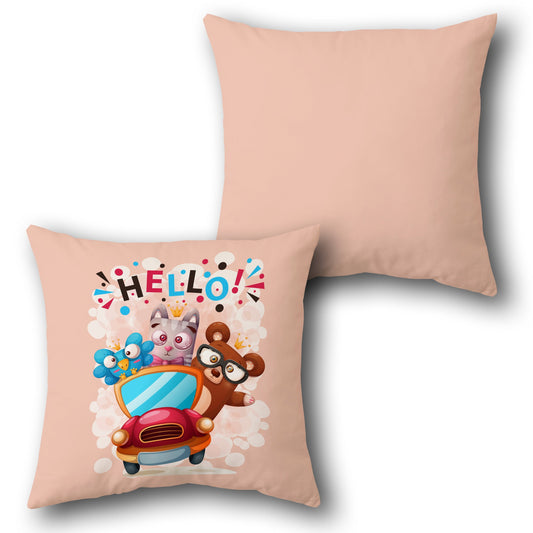 Hello Friends    Design Cushion Single (Front & Back)