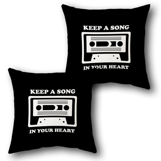 Retro Caste Heart    Design Cushion Single (Front & Back)