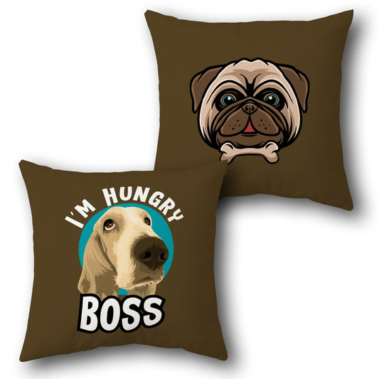 Hungry Doggo    Design Cushion Single (Front & Back)