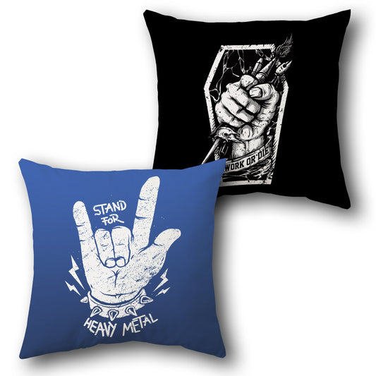 Rock & Rebel Graphic    Design Cushion Single (Front & Back)
