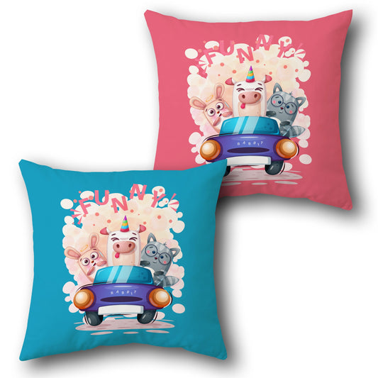Funny Friends    Design Cushion Single (Front & Back)