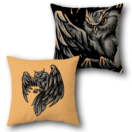 Night Watch Owl    Design Cushion Single (Front & Back)