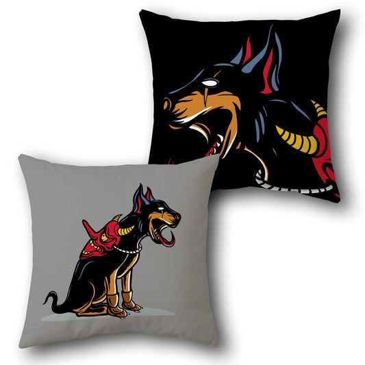 Warrior Doberman    Design Cushion Single (Front & Back)