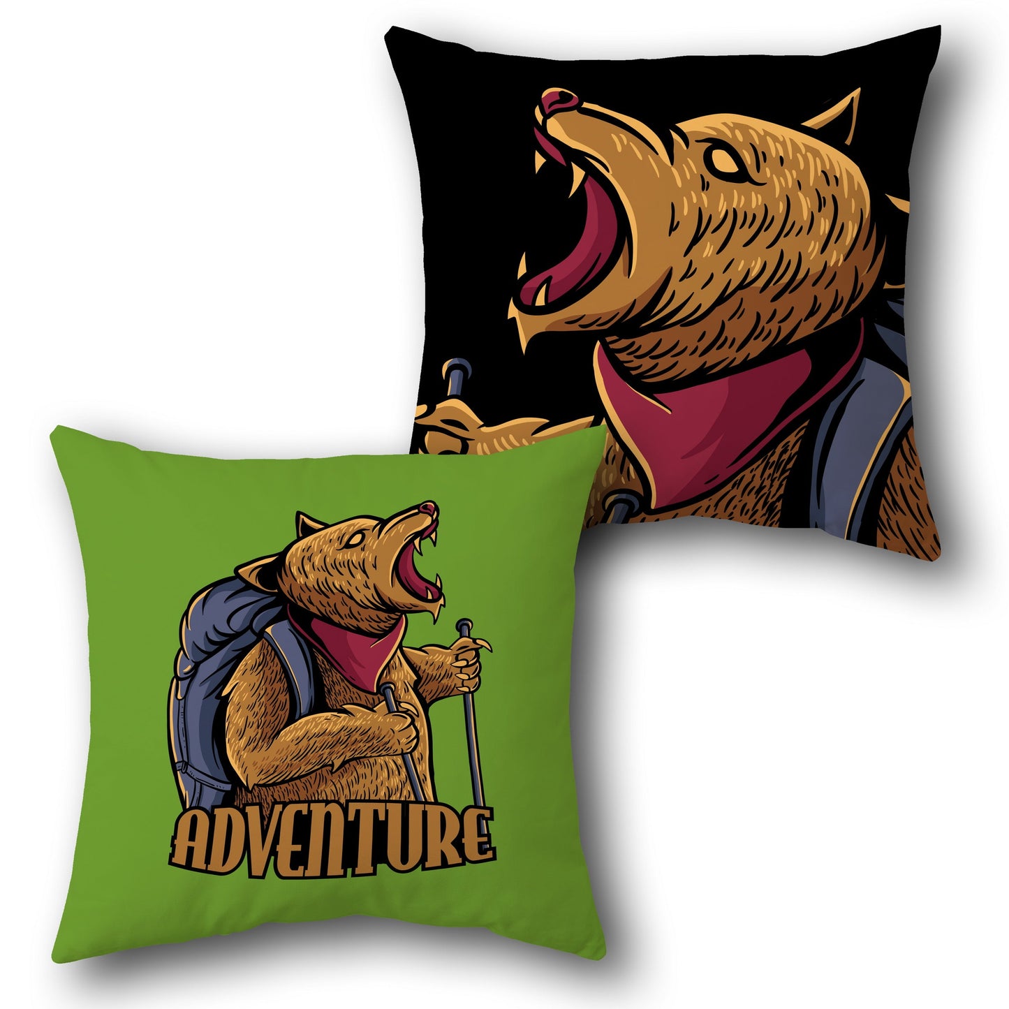 Adventure Bear    Design Cushion Single (Front & Back)