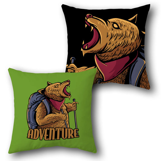 Adventure Bear    Design Cushion Single (Front & Back)