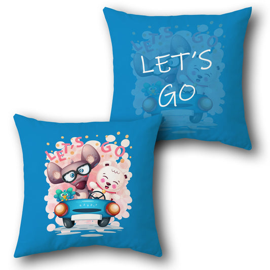 Let's Go Adventure    Design Cushion Single (Front & Back)