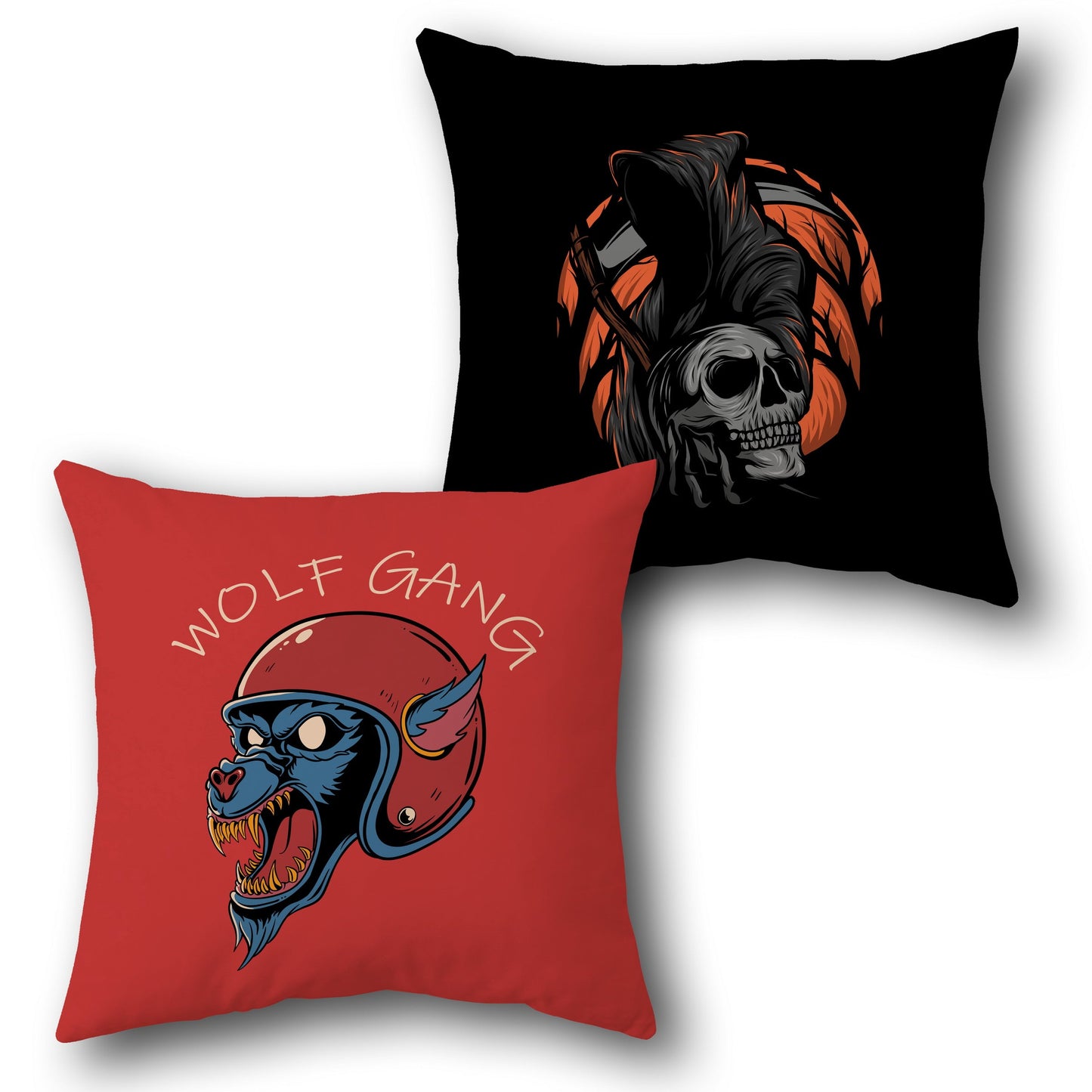 Wolf Gang & Grim Reaper    Design Cushion Single (Front & Back)