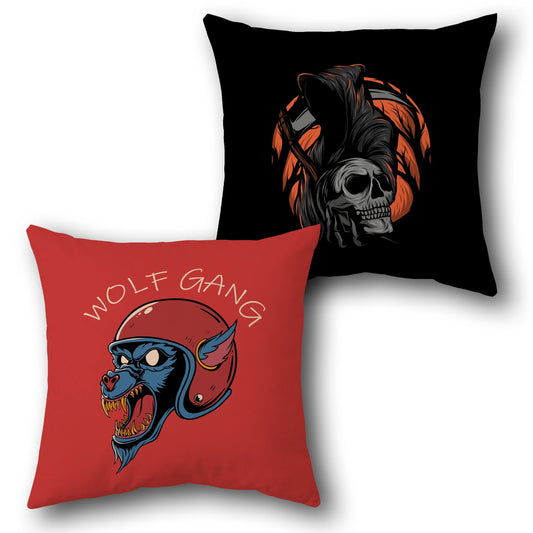 Wolf Gang & Grim Reaper    Design Cushion Single (Front & Back)