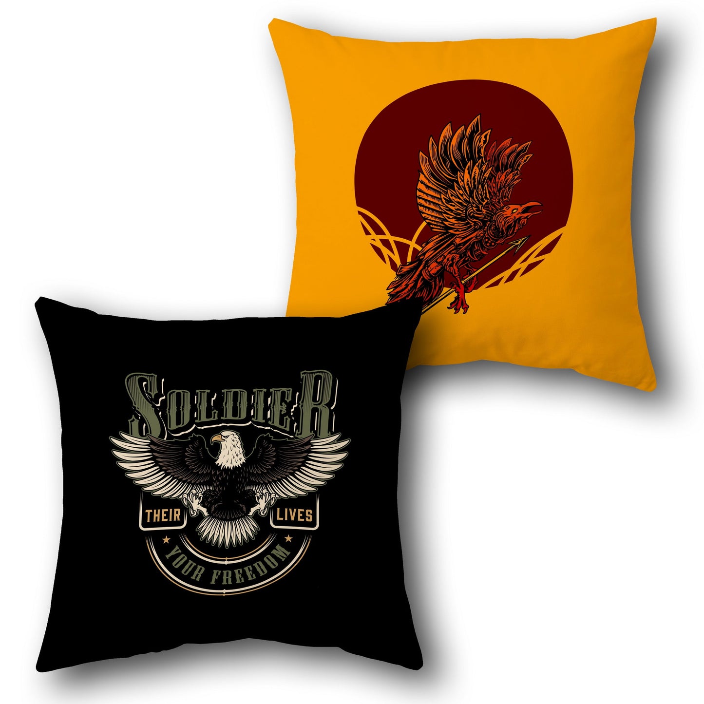 Freedom & Honor Eagle   – Patriotic Spirit  Design Cushion Single (Front & Back)