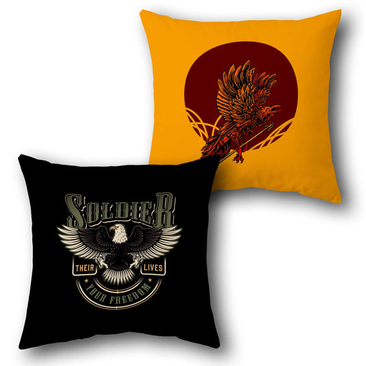 Freedom & Honor Eagle   – Patriotic Spirit  Design Cushion Single (Front & Back)