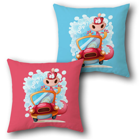 Oops Dino    Design Cushion Single (Front & Back)