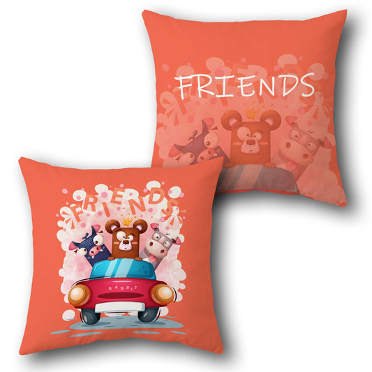 Friends on a Ride    Design Cushion Single (Front & Back)