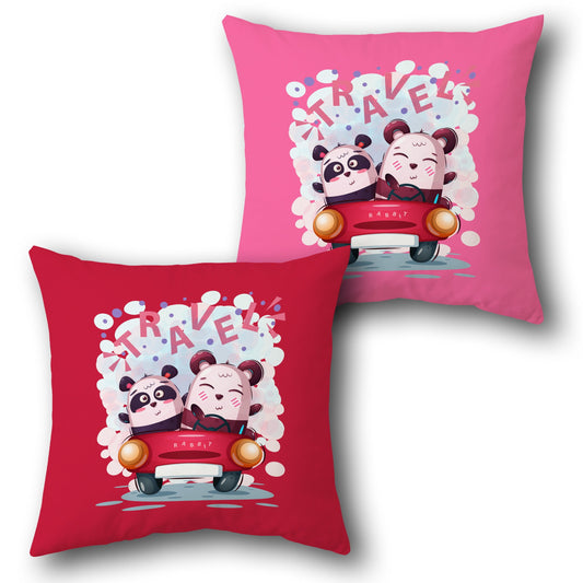 Travel Pandas    Design Cushion Single (Front & Back)