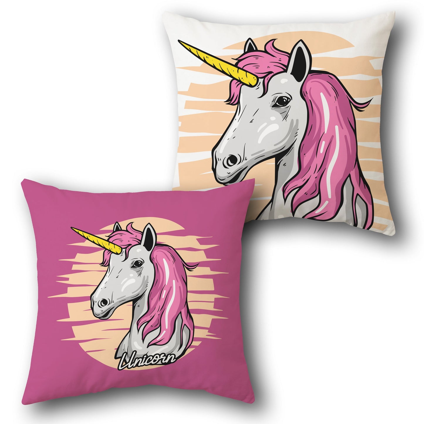 Dream Unicorn   – Pastel Magic Collection  Design Cushion Single (Front & Back)