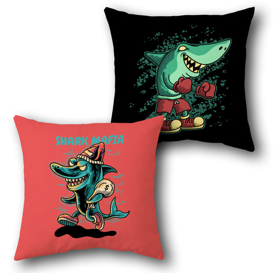 Shark Street Style   – Bold & Playful Vibes  Design Cushion Single (Front & Back)