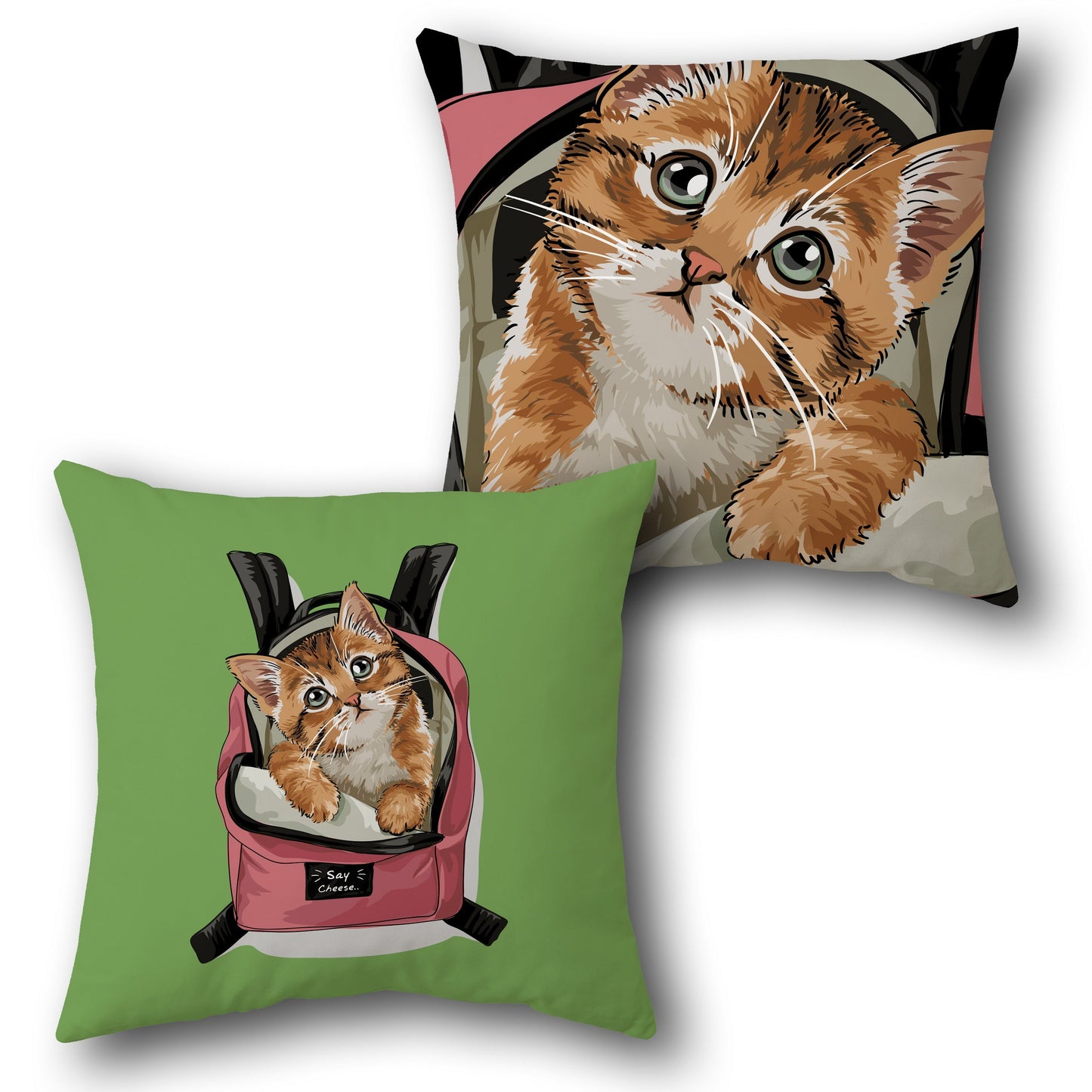 Backpack Kitty   – “Say Cheese!” Collection  Design Cushion Single (Front & Back)