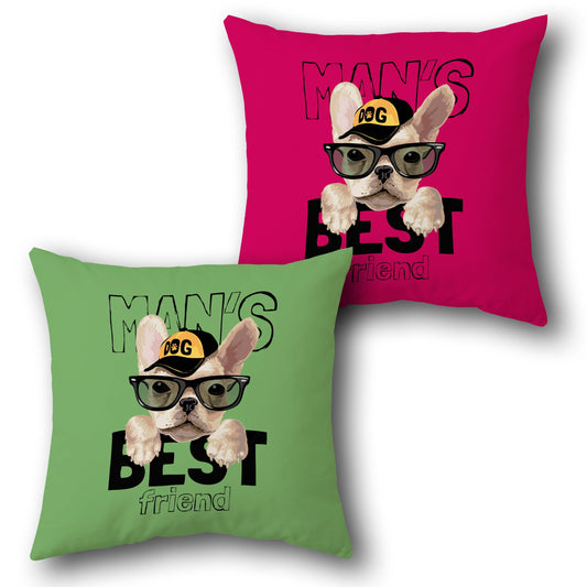 “Man’s Best Friend” Hip Pup    Design Cushion Single (Front & Back)
