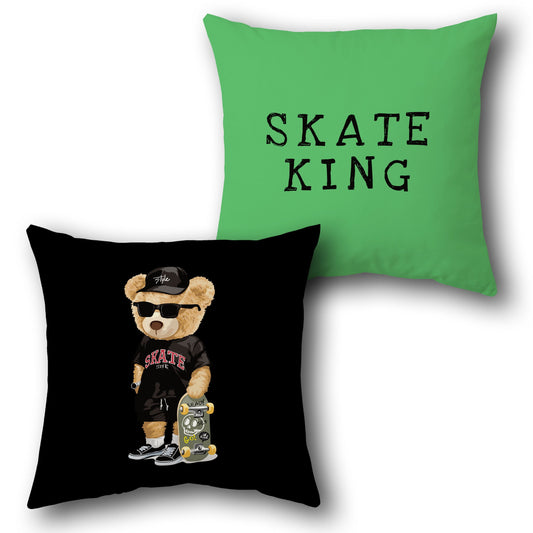 “Skate King Bear”    Design Cushion Single (Front & Back)